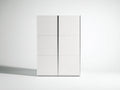 Kleiderschrank 200 x 160 x 60 cm aus Holz mit 2 Türen in Weiß modernem Design